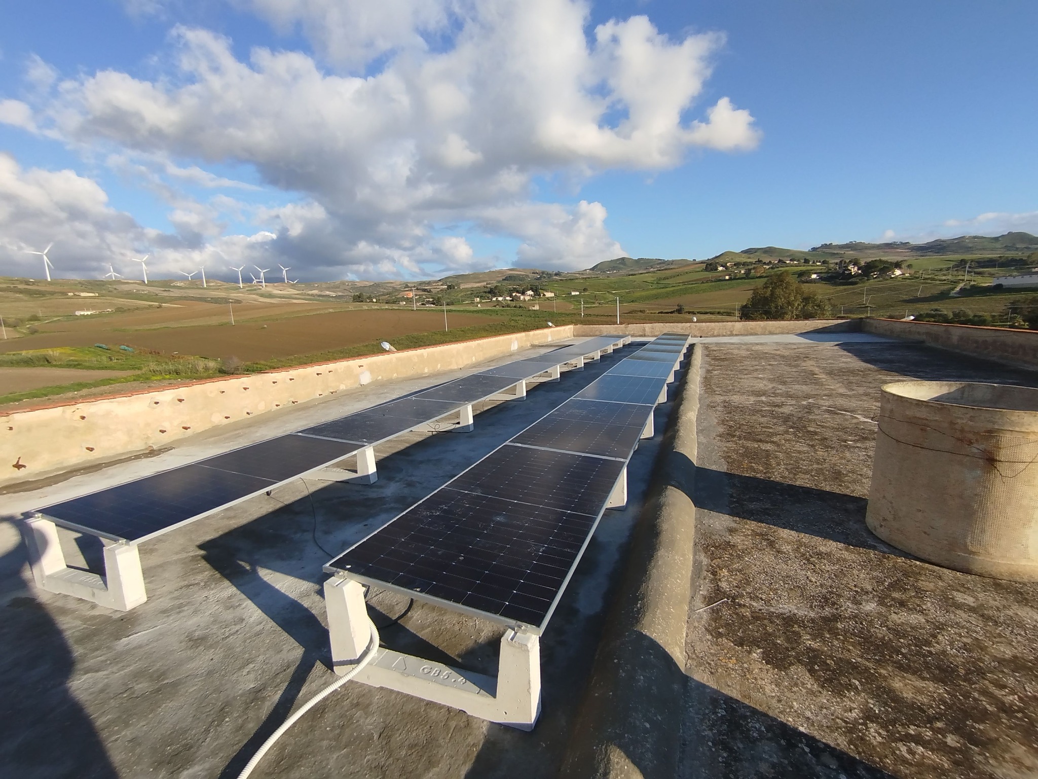 Fotovoltaico commerciale su tetto piano in Valderice (TP)