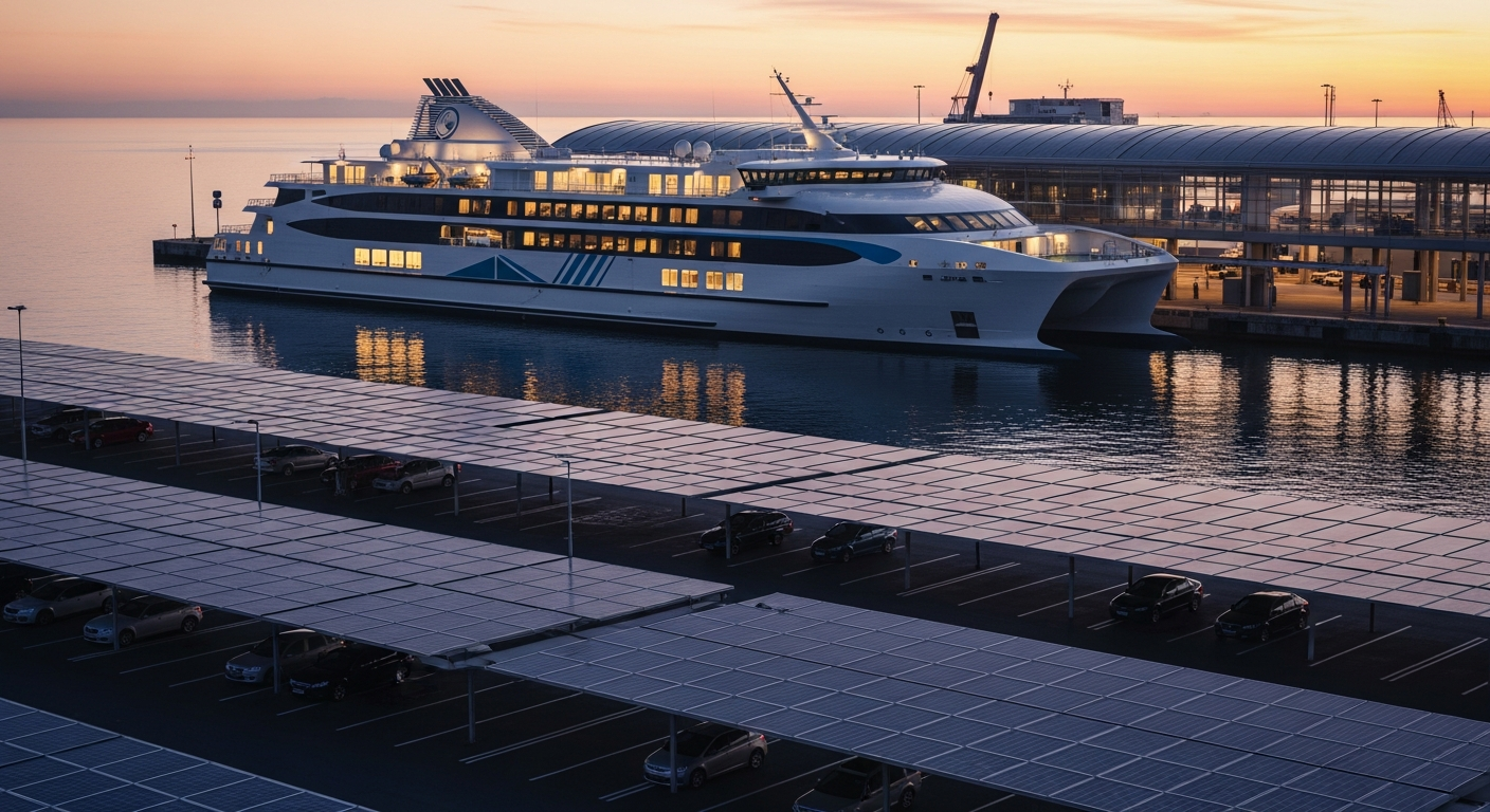 Oltre l'Orizzonte: Il Traghetto Elettrico da Record e la Rivoluzione Solare nei Porti